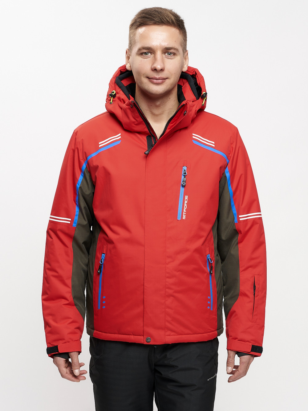 Купить оптом Мужская зимняя горнолыжная куртка MTFORCE красного цвета 1971Kr в Казани