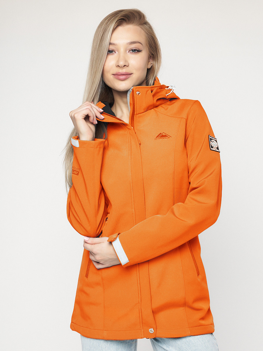 Купить оптом Ветровка женская MTFORCE оранжевого цвета 20371O в Екатеринбурге