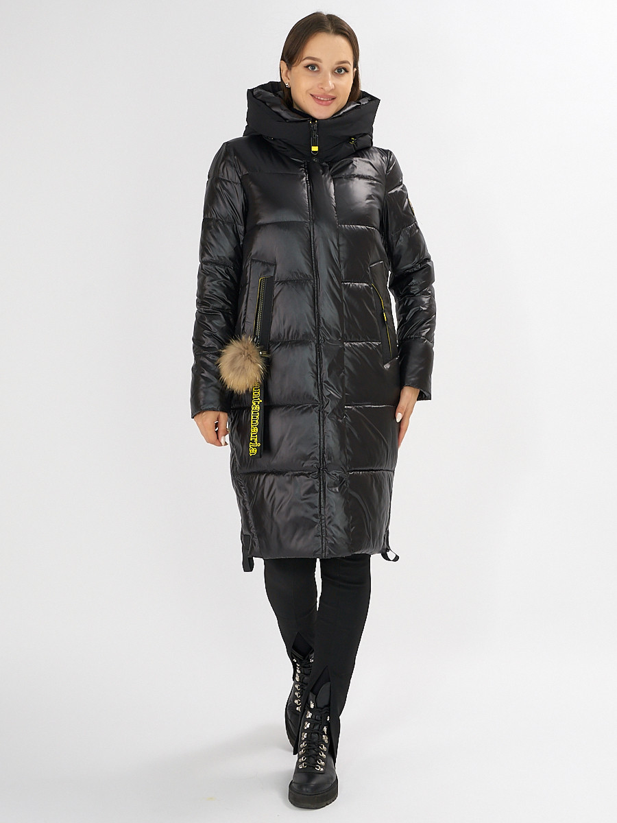 Купить оптом Куртка зимняя черного цвета 72168Ch в Казани
