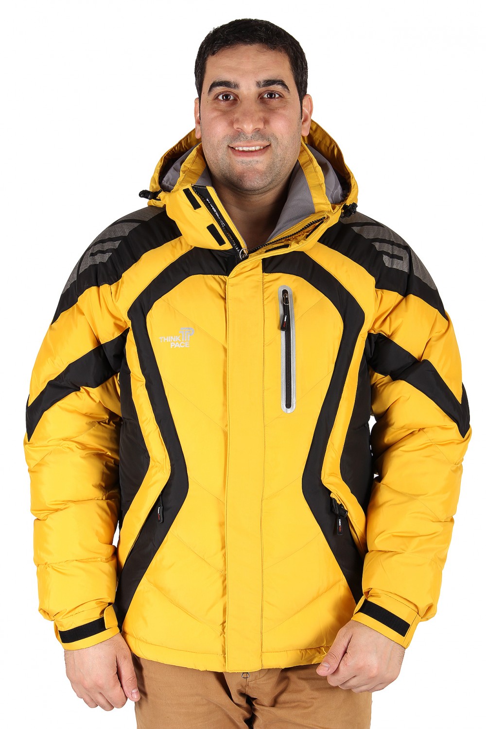 Купить оптом Куртка зимняя мужская желтого цвета 9455J