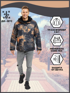 Купить оптом мужскую спортивную куртку 3 в 1 от производителя в Москве дешево 12004K