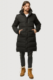 Купить оптом куртку зимнию удлиненную мужскую черного цвета 1780Ch в интернет магазине MTFORCE.RU