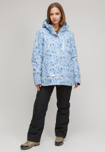 Купить оптом костюм горнолыжный женский большого размера синего цвета 01830-1S в интернет магазине MTFORCE.RU