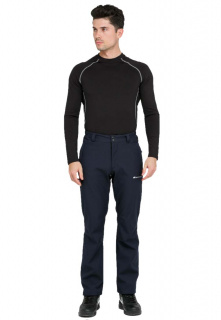 Купить оптом брюки мужские из ткани softshell темно-синего цвета  1868TS в интернет магазине MTFORCE.RU