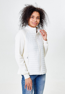 Купить оптом женскую осеннюю весеннюю молодежную куртку стеганную белого цвета в интернет магазине MTFORCE 1960Bl