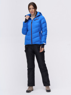 Костюм горнолыжный женский синего цвета купить оптом в интернет магазине MTFORCE 02081S