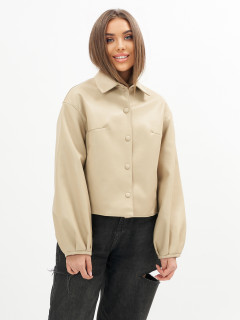 Купить оптом от производителя женскую кожаную короткую куртку недорого в Москве 246B