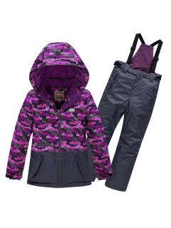 Горнолыжный костюм для девочки зимний темно-фиолетового цвета купить оптом в интернет магазине MTFORCE 9016TF
