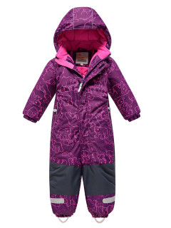 Детский зимний комбинезон фиолетового цвета купить оптом в интернет магазине MTFORCE 9024F