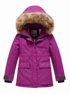 Купить оптом подростковую для девочки зимнюю парку фиолетового цвета в интернет магазине MTFORCE 9034F