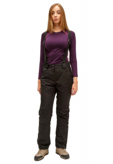 Купить оптом брюки горнолыжные женские черного цвета 905Ch в интернет магазине MTFORCE.RU