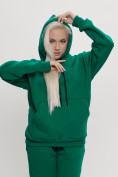 Оптом Трикотажный спортивный костюм женский с начесом темно-зеленого цвета 1084TZ в Екатеринбурге, фото 10