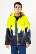 Оптом Куртка демисезонная для мальчика желтого цвета 1168J в Екатеринбурге, фото 2