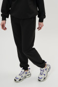 Оптом Спортивный костюм однотонный женский черного цвета 1194Ch в Казани, фото 6