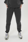 Оптом Спортивный костюм однотонный женский темно-серого цвета 1194TC, фото 6