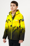 Оптом Куртка демисезонная для мальчика желтого цвета 168J в Казани, фото 6