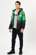 Оптом Куртка демисезонная для мальчика зеленого цвета 168Z в Казани, фото 11