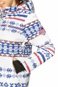Оптом Куртка горнолыжная женская белого цвета 1795Bl, фото 7