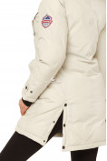 Оптом Куртка парка зимняя женская бежевого цвета 1802B, фото 5