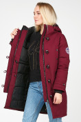 Оптом Куртка парка зимняя женская бордового цвета 1806Bo в Екатеринбурге, фото 10