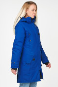Оптом Куртка парка зимняя женская синего цвета 1806S в Казани, фото 4