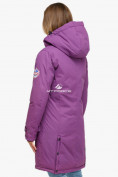 Оптом Куртка парка зимняя женская фиолетового цвета 1806F в Казани, фото 5
