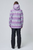 Оптом Женская зимняя горнолыжная куртка фиолетовго цвета 1937F в Казани, фото 3