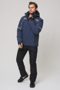Оптом Мужская зимняя горнолыжная куртка MTFORCE темно-синего цвета 1971-1TS в Казани, фото 3