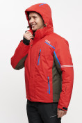 Оптом Мужская зимняя горнолыжная куртка MTFORCE красного цвета 1971Kr в Казани, фото 5