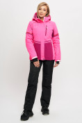 Оптом Горнолыжная куртка MTFORCE женская розового цвета 2153R в Казани, фото 11