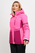 Оптом Горнолыжная куртка MTFORCE женская розового цвета 2153R в Екатеринбурге, фото 5