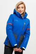 Оптом Горнолыжная куртка MTFORCE женская синего цвета 2153S в Екатеринбурге, фото 5