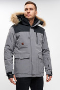 Оптом Куртка зимняя MTFORCE мужская удлиненная с мехом серого цвета 2155-1Sr в Екатеринбурге, фото 9