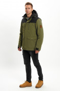 Оптом Молодежная зимняя куртка мужская хаки цвета 2155Kh в Казани, фото 3