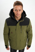 Оптом Молодежная зимняя куртка мужская хаки цвета 2155Kh в Казани, фото 6