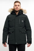 Оптом Куртка зимняя мужская удлиненная с мехом хаки цвета 2159-1Ch в Казани, фото 10