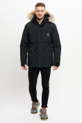 Оптом Куртка зимняя мужская удлиненная с мехом хаки цвета 2159-1Ch в Екатеринбурге