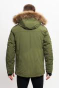 Оптом Куртка зимняя мужская удлиненная с мехом хаки цвета 2159-1Kh в Екатеринбурге, фото 12