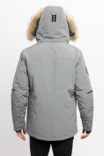 Оптом Куртка зимняя мужская удлиненная с мехом хаки цвета 2159-1Sr в Казани, фото 12