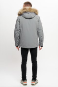 Оптом Куртка зимняя мужская удлиненная с мехом хаки цвета 2159-1Sr в Казани, фото 4
