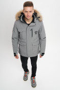 Оптом Куртка зимняя мужская удлиненная с мехом хаки цвета 2159-1Sr в Екатеринбурге, фото 5