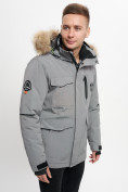 Оптом Куртка зимняя мужская удлиненная с мехом хаки цвета 2159-1Sr в Казани, фото 7