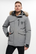 Оптом Куртка зимняя мужская удлиненная с мехом хаки цвета 2159-1Sr в Екатеринбурге, фото 8