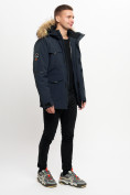 Оптом Куртка зимняя мужская удлиненная с мехом хаки цвета 2159-1TS в Казани, фото 4
