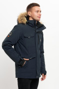 Оптом Куртка зимняя мужская удлиненная с мехом хаки цвета 2159-1TS в Казани, фото 10