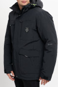 Оптом Молодежная зимняя куртка мужская черного цвета 2159Ch в Казани, фото 9