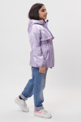 Оптом Куртка демисезонная для девочки фиолетового цвета 22001F в Екатеринбурге, фото 13