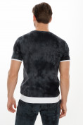 Оптом Мужская футболка варенка темно-серого цвета 221004TC в Казани, фото 6