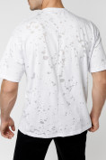 Оптом Однотонная футболка белого цвета 221404Bl в Казани, фото 8
