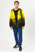 Оптом Куртка двусторонняя для мальчика желтого цвета 221J в Екатеринбурге, фото 3